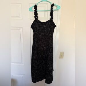 Elegant Black Polka Dot Dress